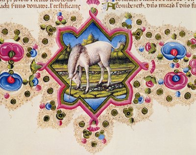 Fol.245V A Unicorn ، من Borso d