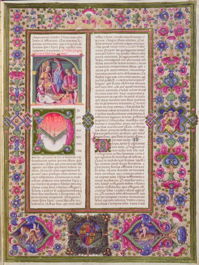 Fol.286r افتتاح على كتاب الحكمة ، من الكتاب المقدس بورسو ديست. المجلد 1 (ورق) بواسطة المدرسة الايطالية