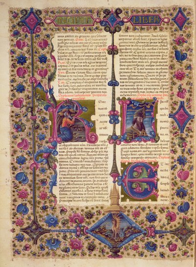 ص 52 ظ الافتتاح على كتاب النبي باروخ من الكتاب المقدس بورسو ديستي. المجلد 2 (ورق) بواسطة المدرسة الايطالية