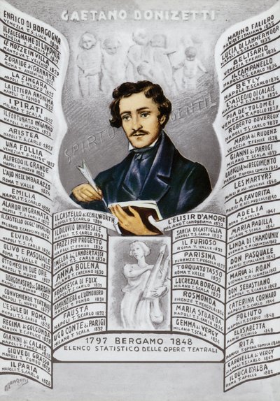 غايتانو دونيزيتي ، مؤلف موسيقي إيطالي (1797-1848) بواسطة المدرسة الايطالية