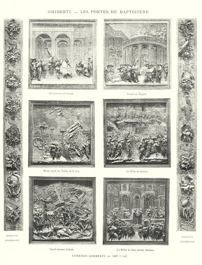 Ghiberti، Les Portes du Baptistere، Lorenzo Ghiberti بواسطة المدرسة الايطالية