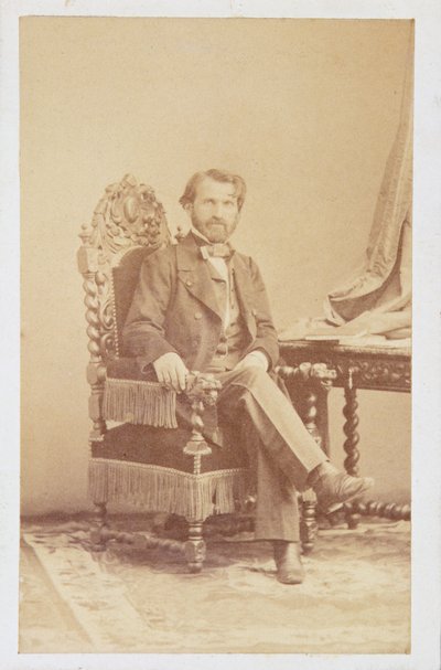 جوزيبي فيردي (1813-1901) c.1860 (صورة بني داكن) بواسطة المدرسة الايطالية