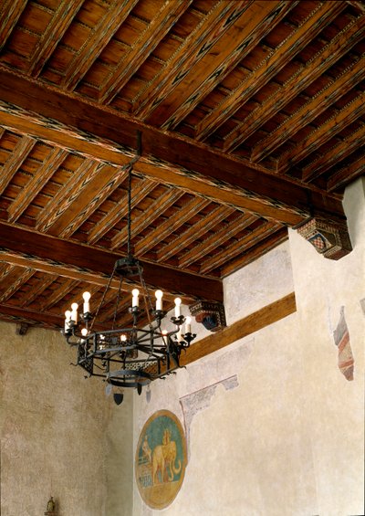 منظر داخلي لمبنى البلدية (Palazzo degli Anziani) بواسطة المدرسة الايطالية