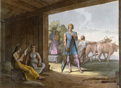 الهنود اليسوعيون (ربما هنود أمريكا الجنوبية الذين حولهم اليسوعيون) c.1820 بواسطة المدرسة الايطالية
