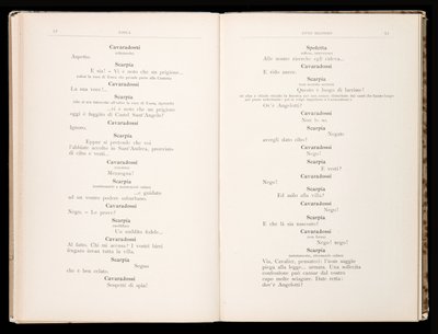 Libretto من Tosca بواسطة Giacomo Puccini ، Ricordi Edition ، إيطاليا بواسطة المدرسة الايطالية