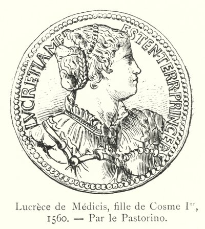 Lucrece de Medicis ، ابنة كوزيمو الأول بواسطة المدرسة الايطالية