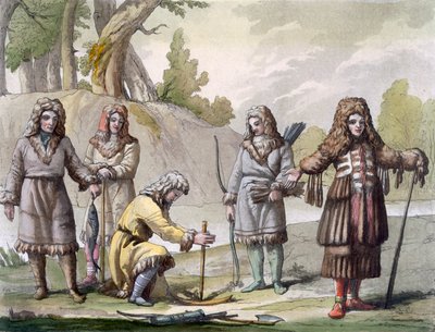 رجال كامشاتكا ، أقصى شرق روسيا ، 1820s-30s بواسطة المدرسة الايطالية