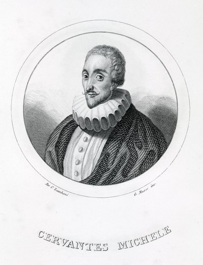ميغيل دي سيرفانتس ، كاتب إسباني (1547 - 1616). بواسطة المدرسة الايطالية