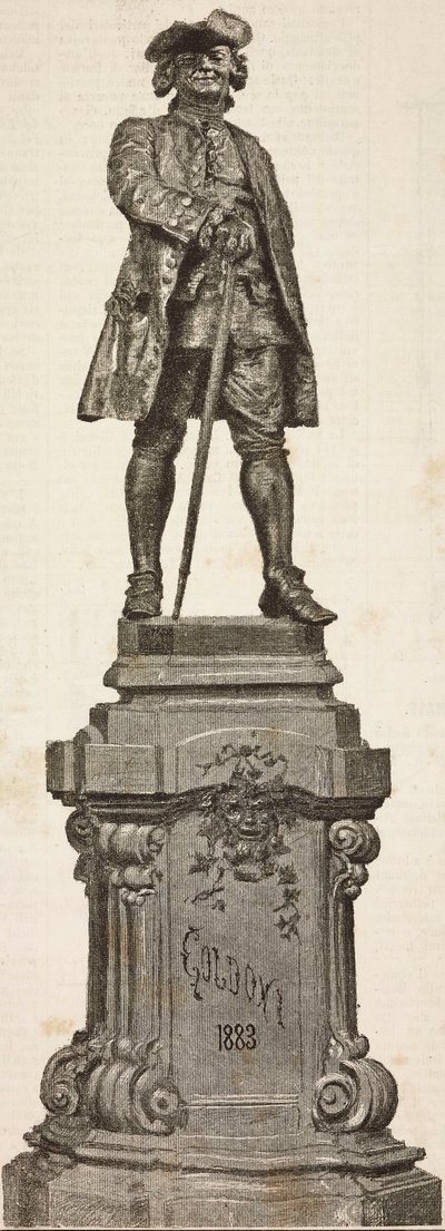 Monument to Carlo Goldoni (1707-1793) by Antonio dal Zotto, unveiled on December 20 بواسطة المدرسة الايطالية