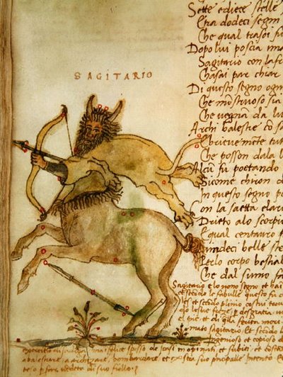 Ms Ital 483 P.4.7 f.157v Sagittarius ، من 