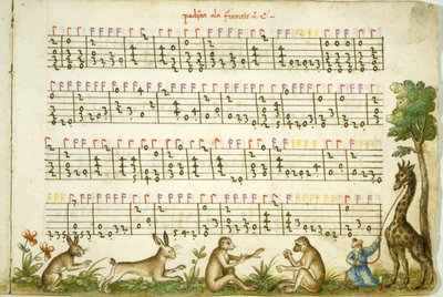 ورقة الموسيقى من الملحن بواسطة Meser Vincenzo Capirola ألحان Vincenco Capirola (1474-1548) بواسطة المدرسة الايطالية