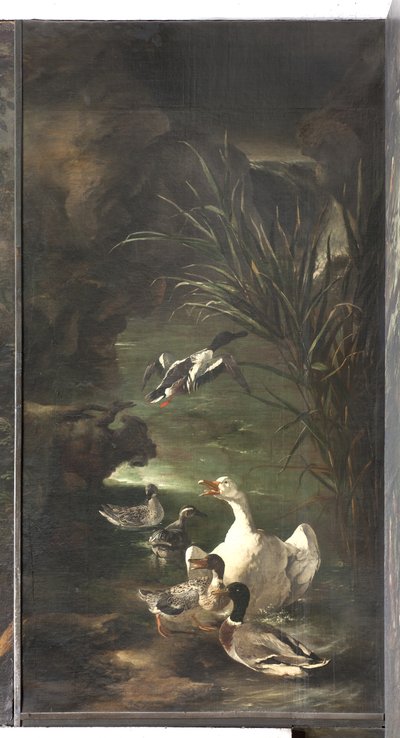 خرافة أورفيوس: البجعة والبط ، c.1650-60 بواسطة المدرسة الايطالية