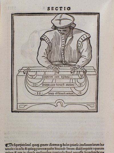 صفحة من نظرية الموسيقى من قبل Lodovico Fogliani (1475؟ -1542) (أو Ludovico Foliani) المنظر الموسيقي بواسطة المدرسة الايطالية