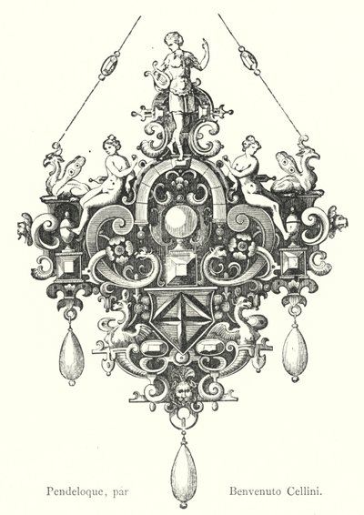 Pendeloque ، بواسطة Benvenuto Cellini (نقش) بواسطة المدرسة الايطالية