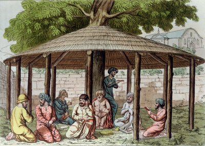 الصوفية الفارسية ، أوائل القرن التاسع عشر (نقش الألوان) بواسطة المدرسة الايطالية