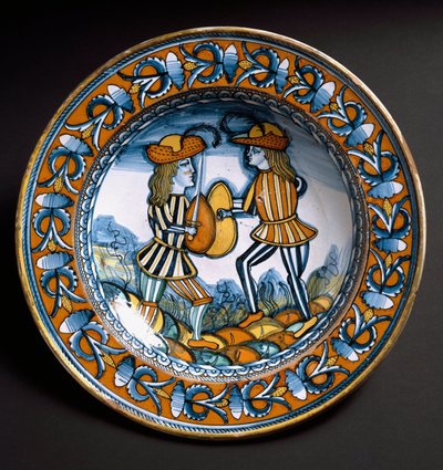 لوحة تصور جنديين في القتال حوالي عام 1520 بواسطة المدرسة الايطالية