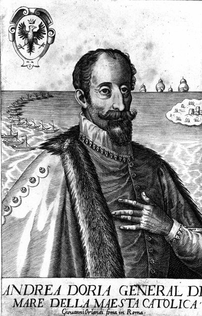 صورة لأندريا دوريا (1466-1560) ، رجل حرب إيطالي. بواسطة المدرسة الايطالية