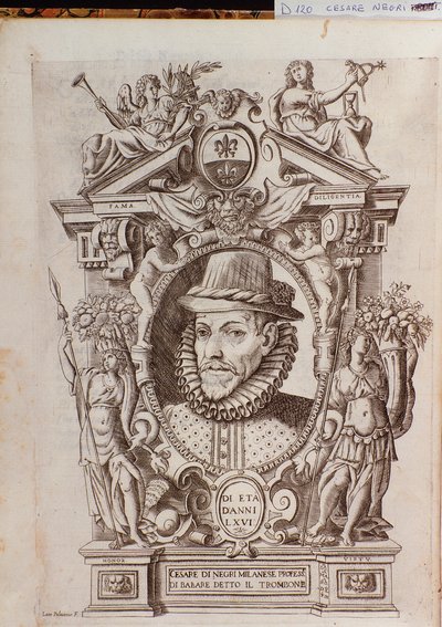 صورة سيزار بلاك تسمى إل ترومبون (1536-1604) ، راقصة إيطالية بواسطة المدرسة الايطالية