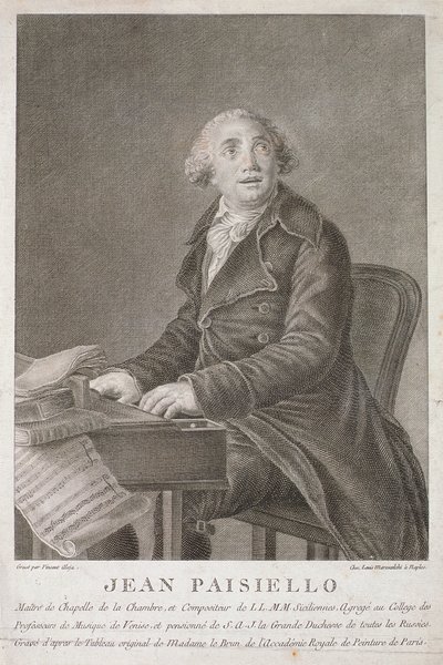 صورة جيوفاني باييسيلو (1782-1840) نقشها فنسنت ألوجا بواسطة المدرسة الايطالية