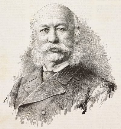 Portrait of Girolamo Cantelli (1815-1884), Italian patriot and politician, engraving from photograph by Baroni and Gardelli, from L