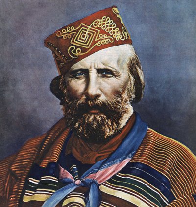 صورة جوزيبي غاريبالدي (1807-1882) ، سياسي إيطالي. بواسطة المدرسة الايطالية