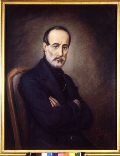 صورة جوزيبي مازيني (1805 أو 1808-1872). لوحة القرن التاسع عشر. متحف Risorgimento. ميلان بواسطة المدرسة الايطالية