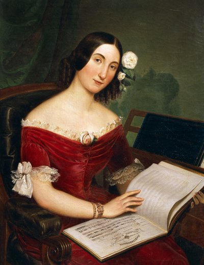 Portrait of Giuseppina Strepponi (Lodi بواسطة المدرسة الايطالية