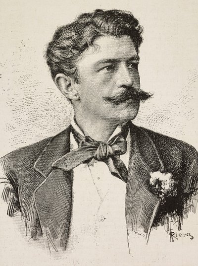 Portrait of Herbert von Bismarck (1849-1904), German politician, engraving by Riera from photograph by Vianello Brothers, from L