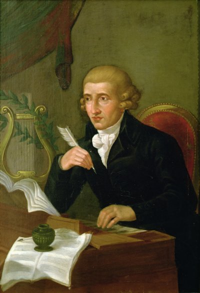 بورتريه جوزيف هايدن (1732-1809) (زيت على قماش) بواسطة المدرسة الايطالية