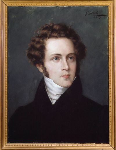 صورة لفنشنزو بيليني (1801-1835) ، ملحن إيطالي بواسطة المدرسة الايطالية