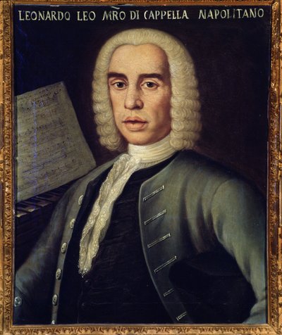 صورة الملحن الإيطالي ليو ليوناردو (1694-1744) بواسطة المدرسة الايطالية