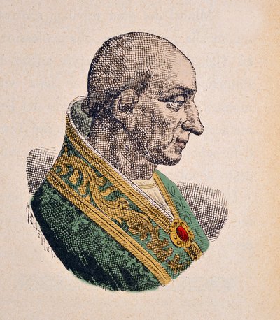 Portrait of the Pope Benoit XI (benedetto, Benedict or Benedictus) (1303-1304) بواسطة المدرسة الايطالية