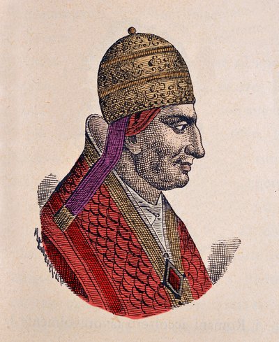 صورة للبابا غريغوري السادس (غريغوريو أو غريغوريوس أو غريغوري) (1045-1046) بواسطة المدرسة الايطالية