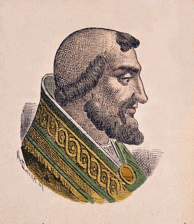 صورة البابا ليون التاسع (ليو ، ليون) (1049-1054) بواسطة المدرسة الايطالية
