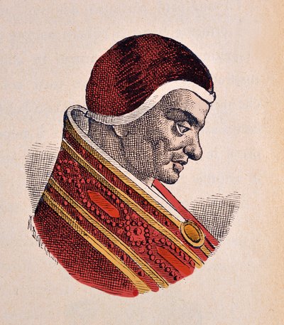 صورة للبابا باسكال الثاني (باسكوالي أو باسكال) (1099-1118) بواسطة المدرسة الايطالية