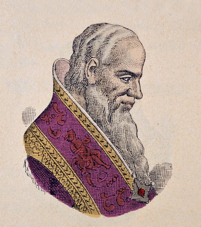 صورة للبابا سيرج الرابع (سيرجيو ، سيرجيو) (1009-1012) بواسطة المدرسة الايطالية