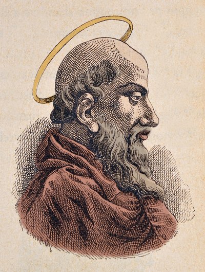 صورة للبابا سيكست إير (Xyste أو sixtus أو sisto I) (115-125) بواسطة المدرسة الايطالية