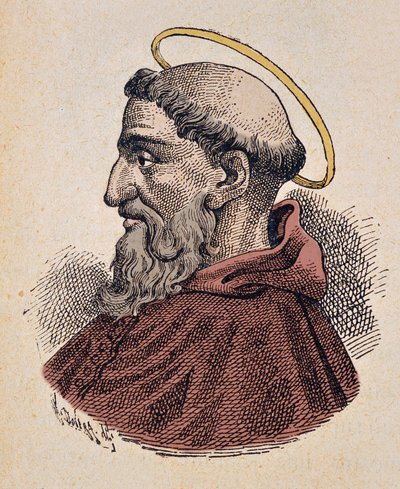 صورة للبابا تيليسفور (Telesphorus أو Telesforo) (125-136 / 138) بواسطة المدرسة الايطالية