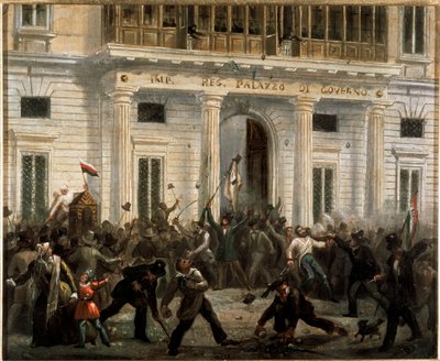 ثورات 1848 ، خمسة أيام من ميلانو: المتمردون يستولون على قصر الحكومة في 18 مارس (صورة بواسطة المدرسة الايطالية