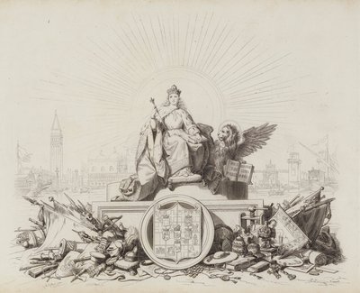 Storia Veneta (engraving) بواسطة المدرسة الايطالية
