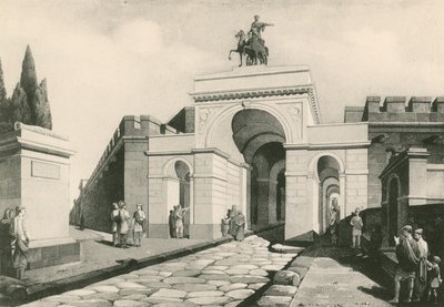 بوابة Erculaneum كما كانت (الحفر) بواسطة المدرسة الايطالية