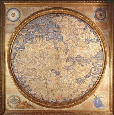 The Mappa Mundi of Fra Mauro ، راهب Camaldolese من دير سان ميشيل في مورانو بواسطة المدرسة الايطالية