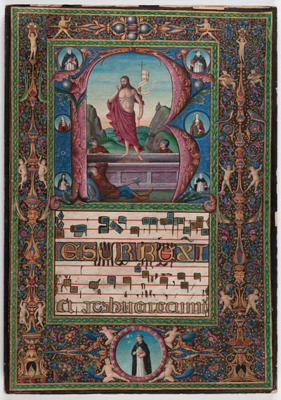 القيامة ، شمال إيطاليا ، c.1500 (درجة حرارة على الرق) بواسطة المدرسة الايطالية