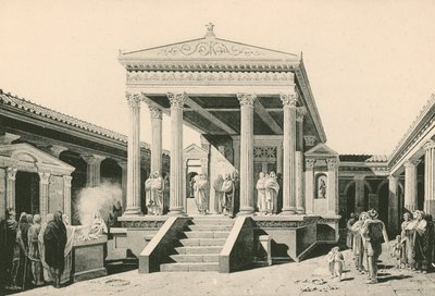 معبد إيزيس كما كان (الحفر) بواسطة المدرسة الايطالية