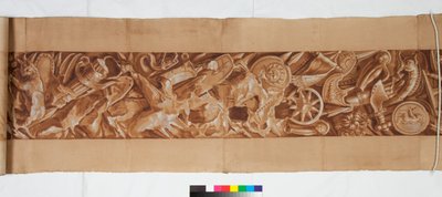 ثلاثة رسومات بعد العصور القديمة ، حوالي عام 1750 (تم زيادة الرسم بالفرشاة باللون البني الغامق فوق إشارة باهتة بالطباشير الأسود) بواسطة المدرسة الايطالية