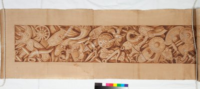 ثلاثة رسومات بعد العصور القديمة ، حوالي عام 1750 (تم زيادة الرسم بالفرشاة باللون البني الغامق فوق إشارة باهتة بالطباشير الأسود) بواسطة المدرسة الايطالية