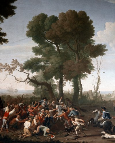 Turkish pirates captured in Maccarese, near Rome, detail (painting بواسطة المدرسة الايطالية