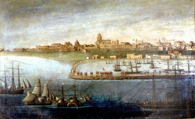اتحاد إيطاليا: حملة الألف أو القمصان الحمراء بقيادة جوزيبي غاريبالدي (1807-1882). النباح في مارسالا ، صقلية. لوحة مجهولة. متحف ميلان ديل Risorgimento بواسطة المدرسة الايطالية