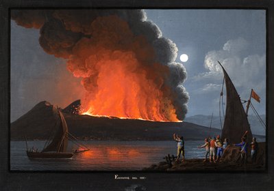 فيزوف ، ثوران عام 1810 بواسطة المدرسة الايطالية