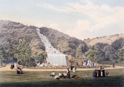 Waterfall in the park of the Royal Palace of Caserta, Italy بواسطة المدرسة الايطالية